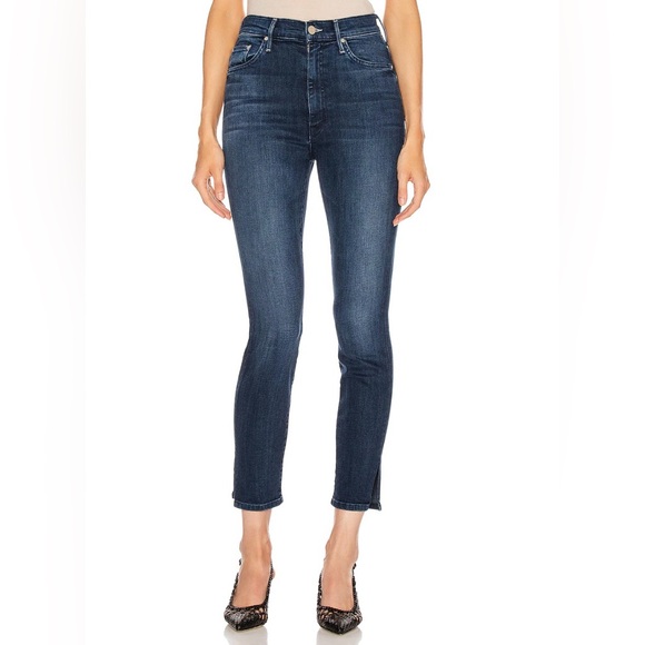 MOTHER sz 28 The Swooner Ankle Slice Dark Indigo Skinny Jeans great condition - Picture 1 of 11